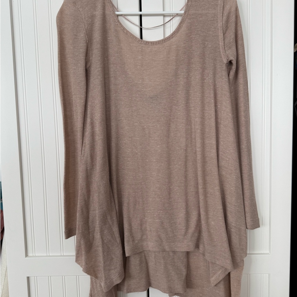 We The Free Taupe Tunic Top